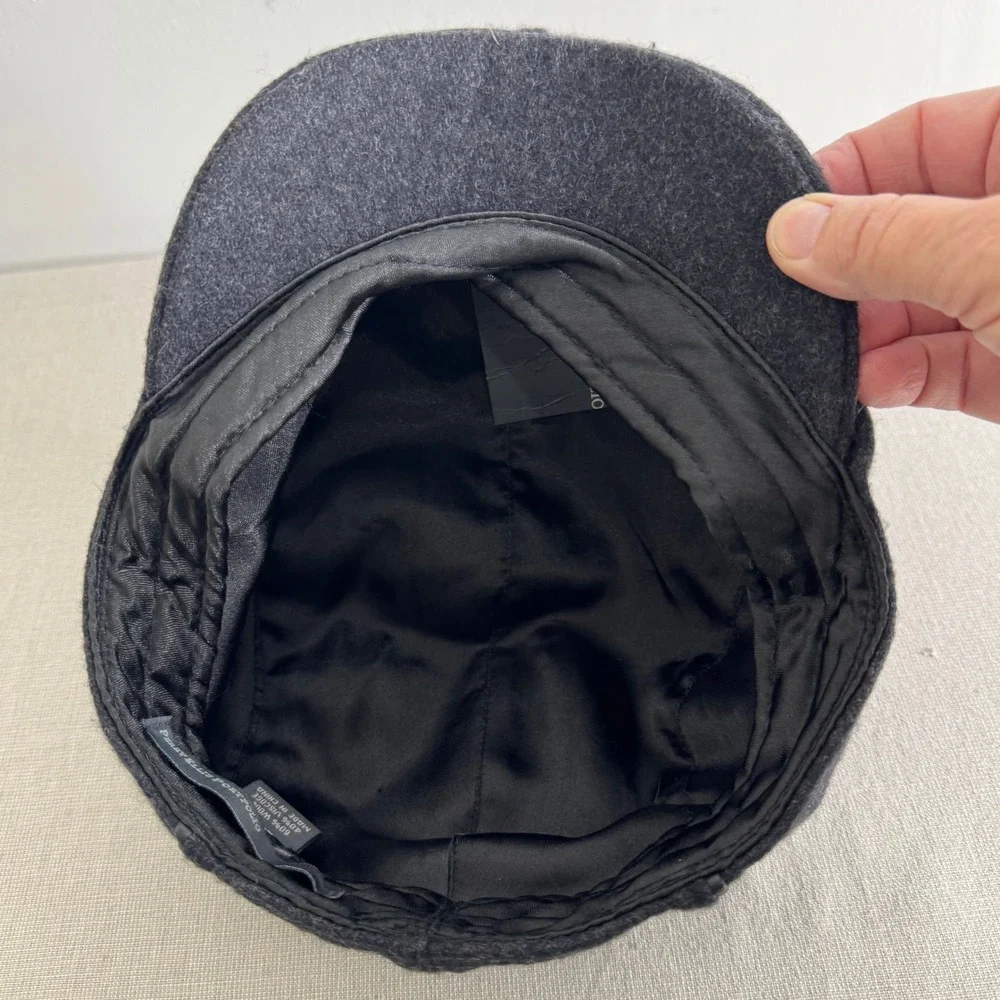 Perry‎ Ellis Wool Newsboy Hat Charcoal L/XL New